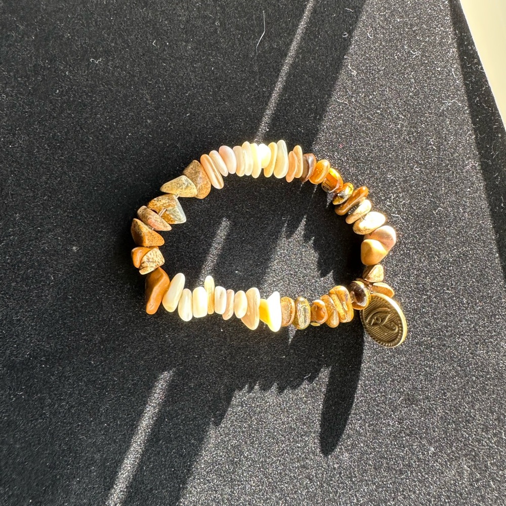 Natural Stone Eye of Horus Beaded Bracelet